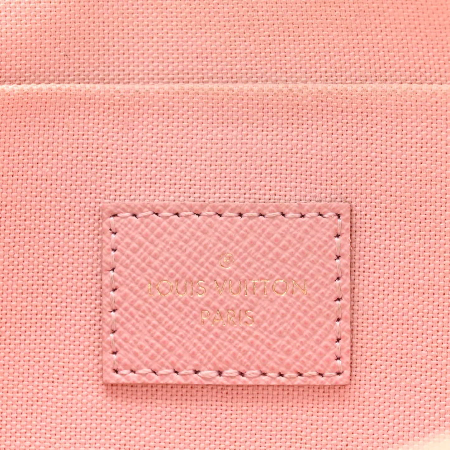 Damier Azur Pochette Felicie Chain Wallet Rose Ballerine