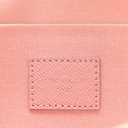Louis Vuitton Damier Azur Pochette Felicie Chain Wallet Rose Ballerine 7 of 13