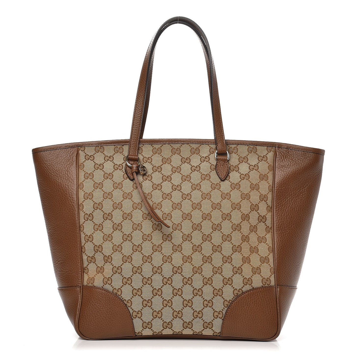 Monogram Medium Bree Zippered Tote Beige Tabacco