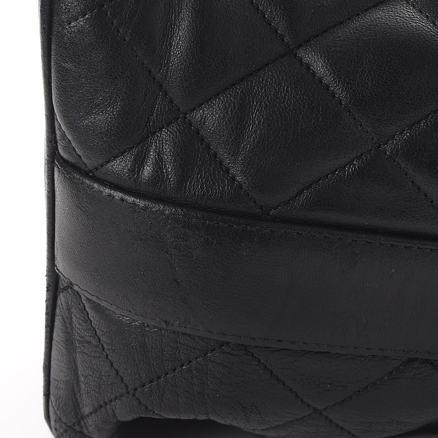 Chanel Lambskin Quilted Drawstring Bag Black 30 of 39