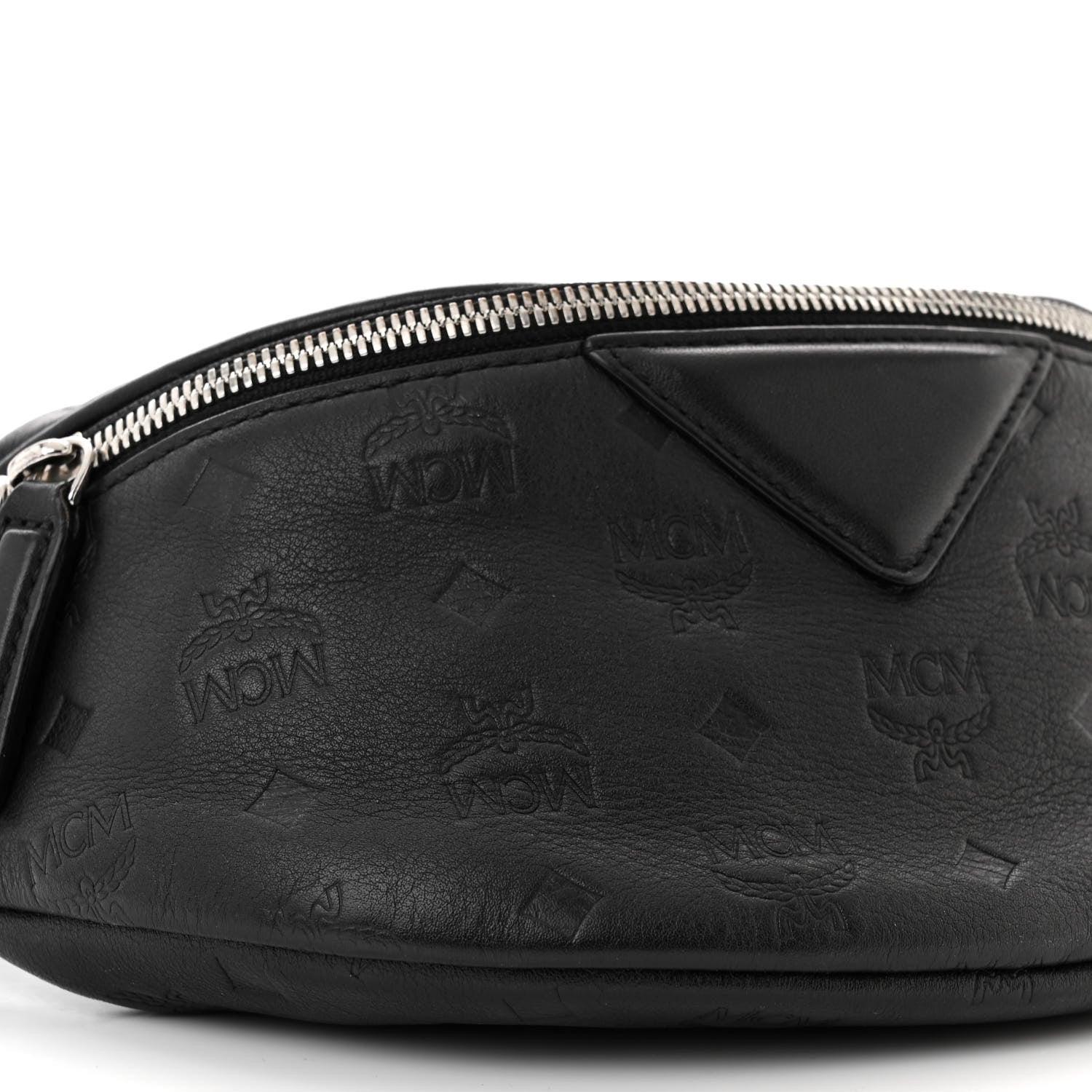 MCM Calfskin Ottomar Monogram Fursten Belt Bag Black 8 of 10