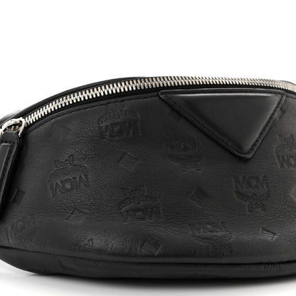 MCM Calfskin Ottomar Monogram Fursten Belt Bag Black 8 of 10