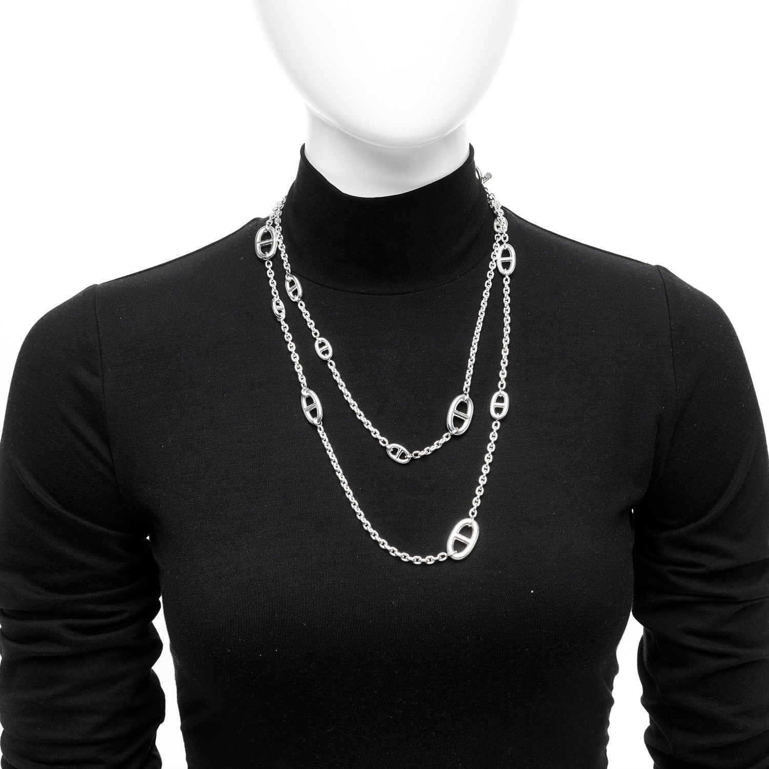 Hermes Sterling Silver Farandole Necklace 120 2 of 6