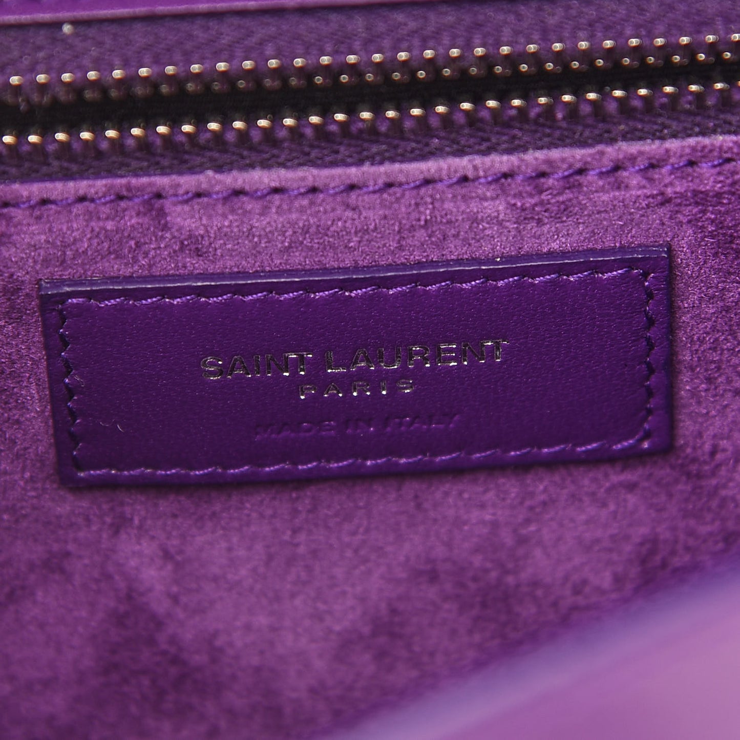 Smooth Calfskin Carre Satchel Purple