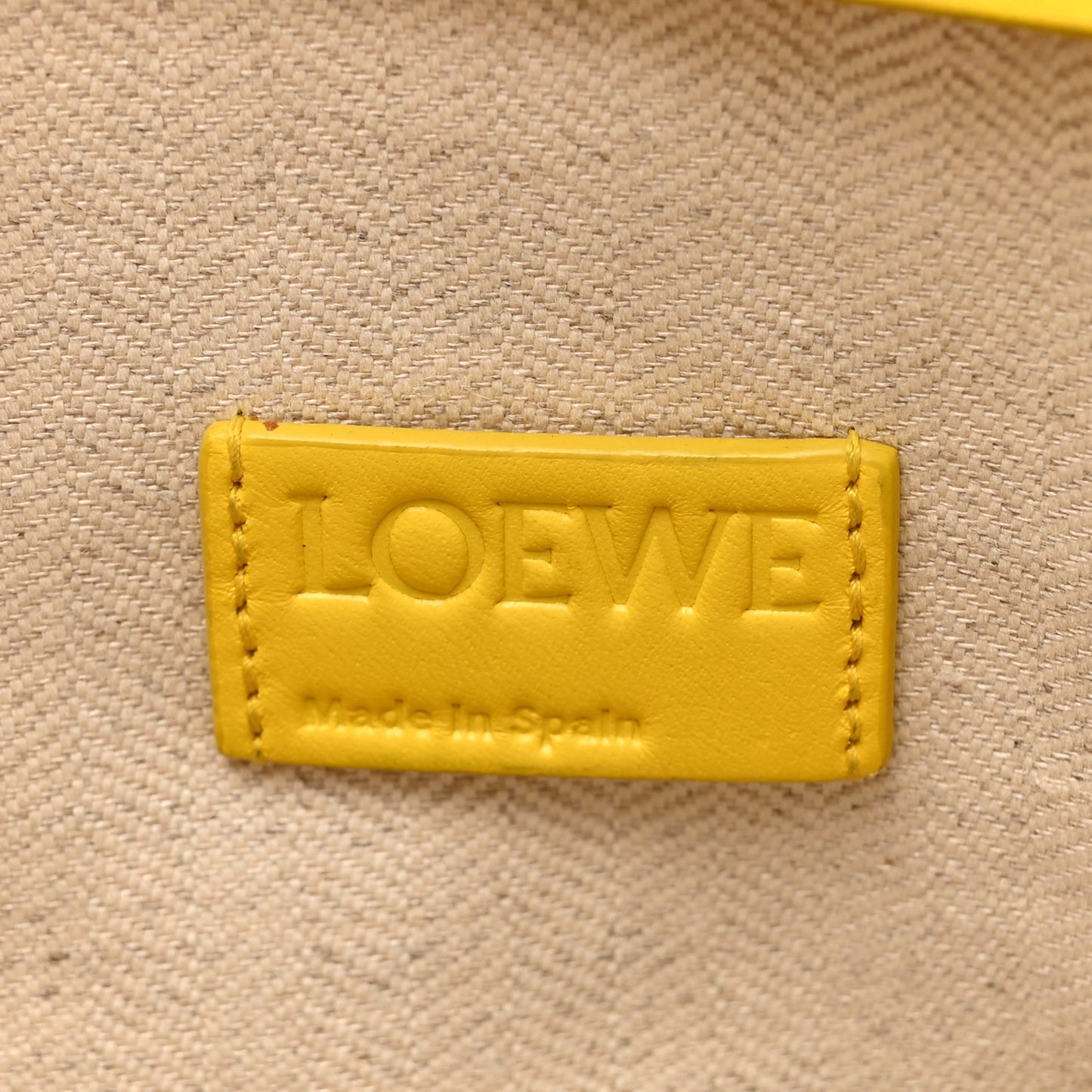 Calfskin Embossed Large Double Amarillo Pouch Yellow