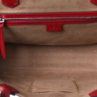 Gucci GG Supreme Monogram Tian Medium Shopping Tote Beige Multicolor Red 4 of 6