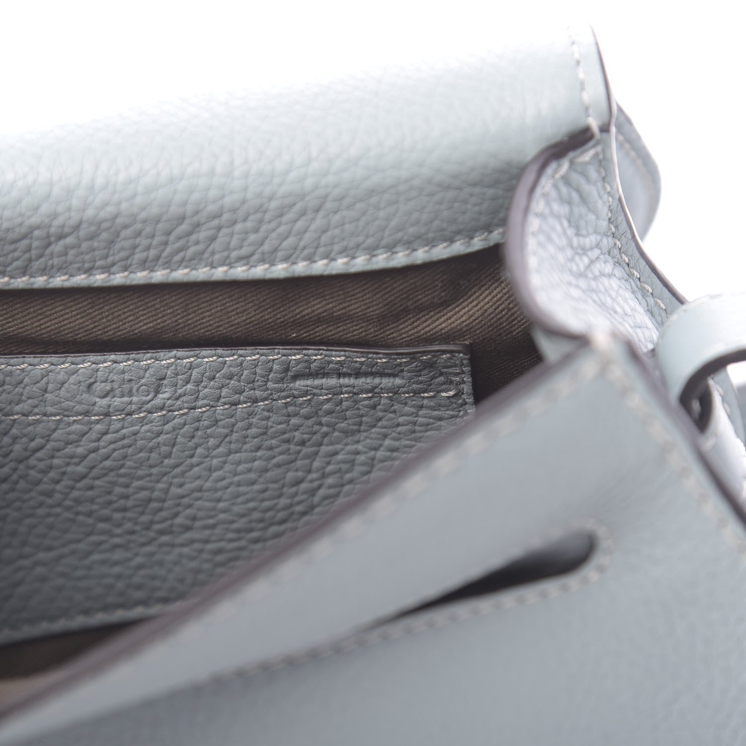 Chloe Calfskin Mini Marcie Round Crossbody Bag Faded Blue 7 of 11
