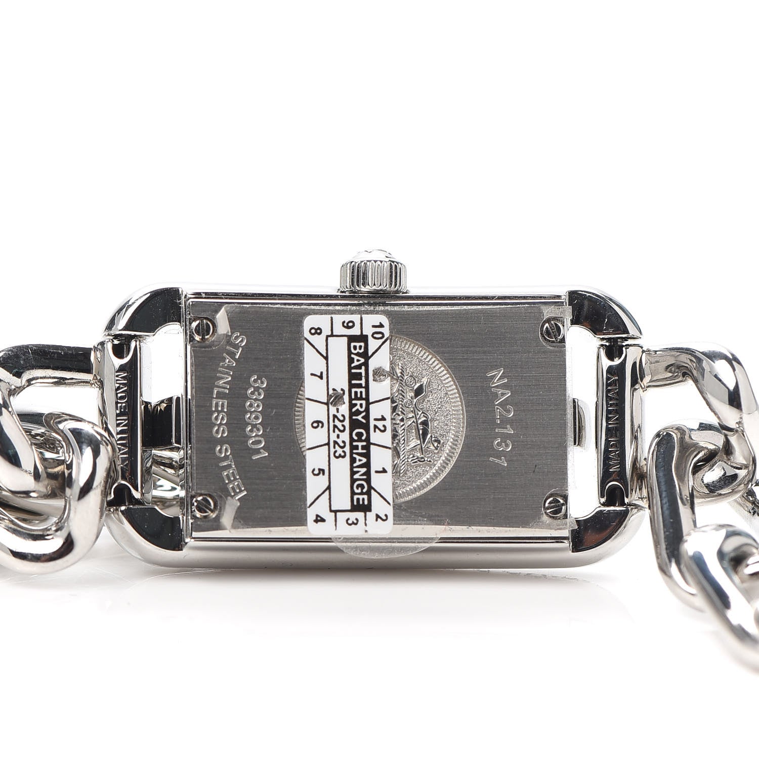 Hermes Stainless Steel Diamond 17mm Nantucket Jete De Diamants Quartz Watch 5 of 6