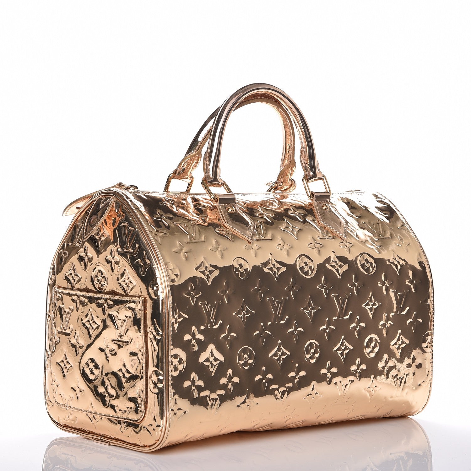 Louis Vuitton Monogram Miroir Speedy 30 Gold 3 of 13