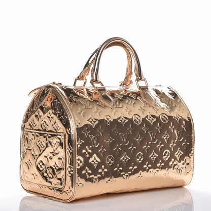 Louis Vuitton Monogram Miroir Speedy 30 Gold 3 of 13