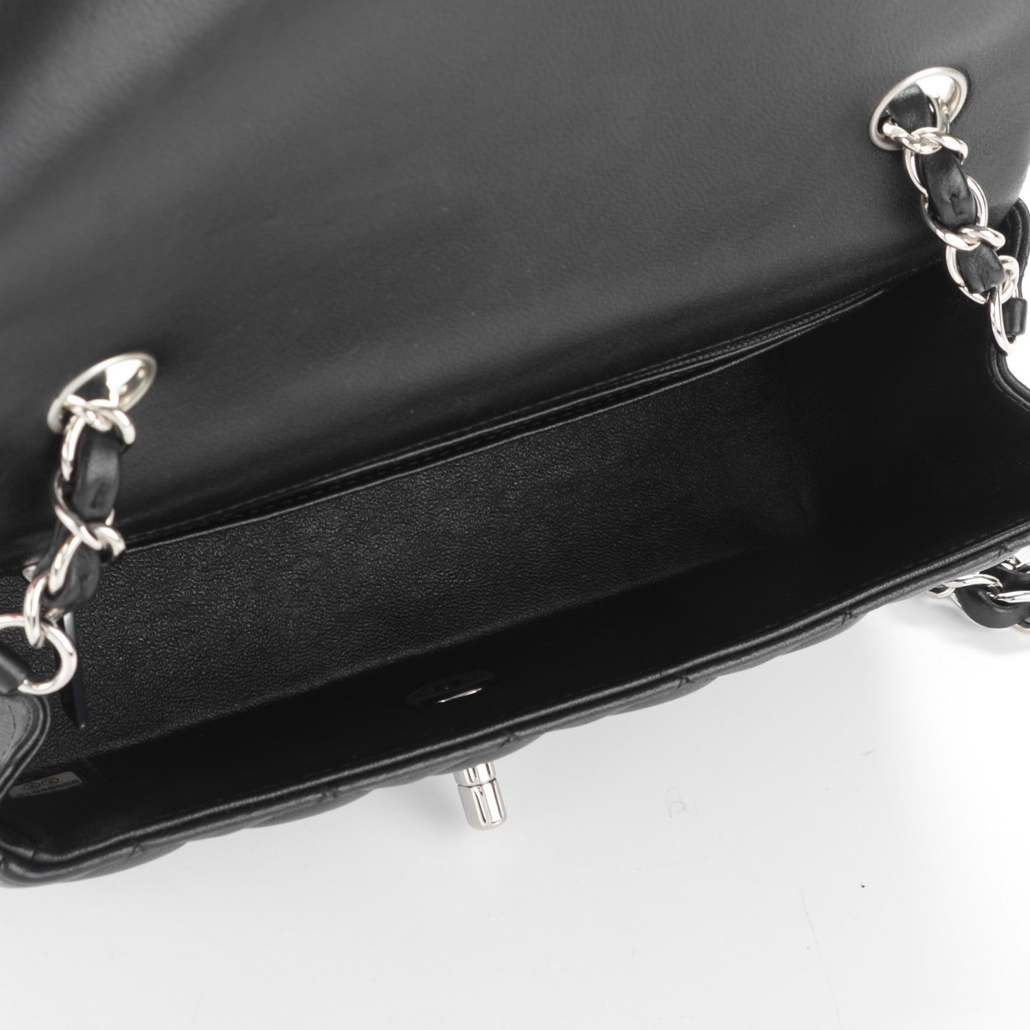 Chanel Lambskin Quilted Mini Rectangular Flap Black 5 of 7
