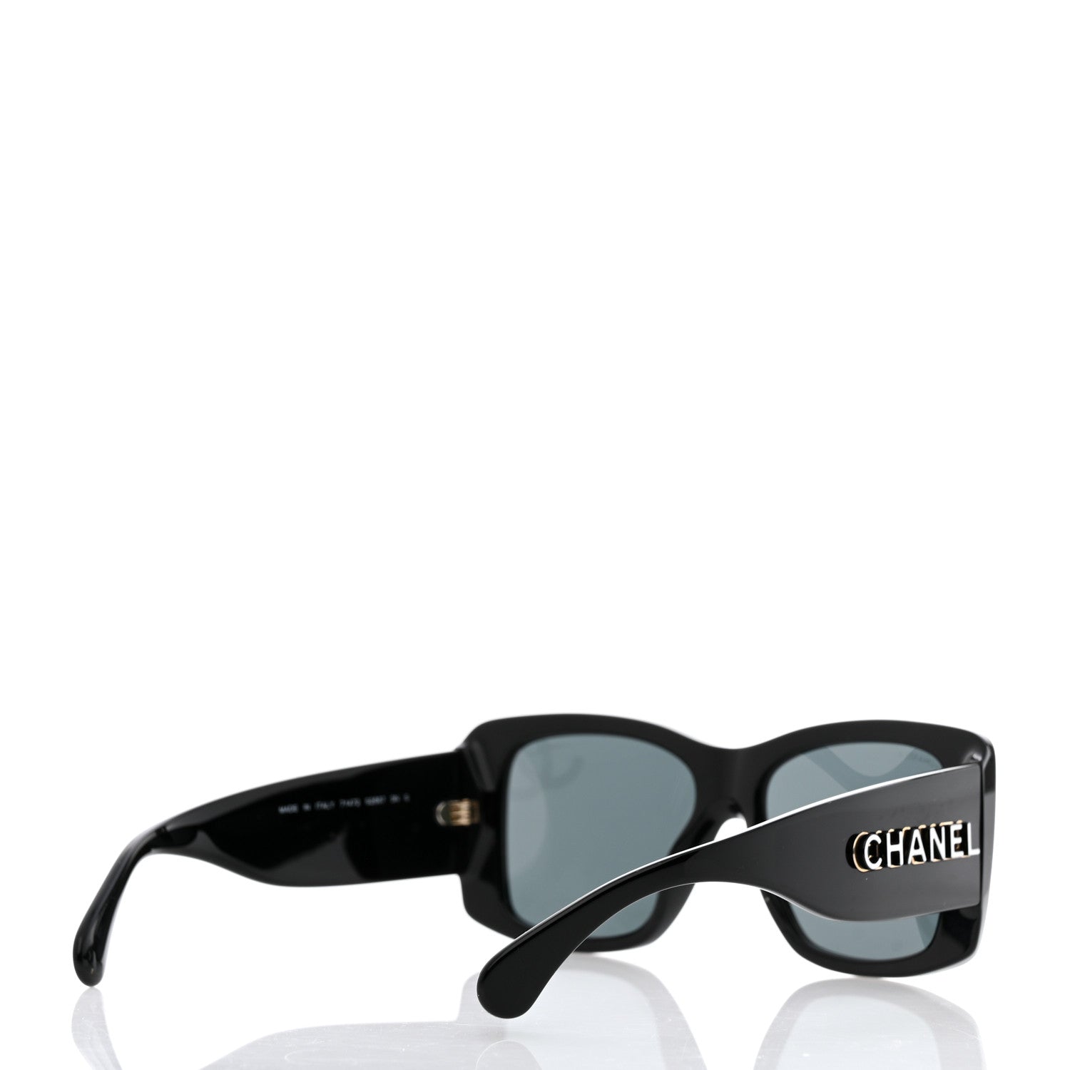 Chanel Acetate CC Logo Square Sunglasses 71472 Black 4 of 8