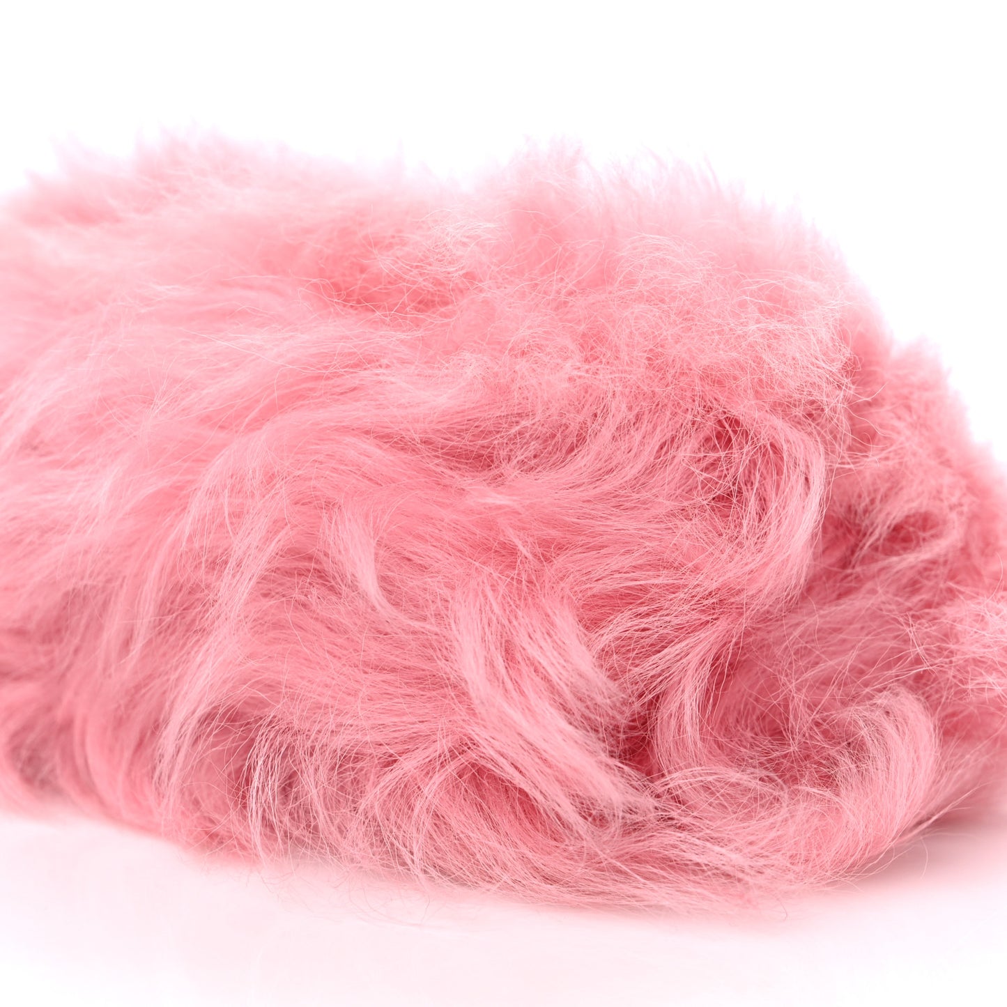 Shearling Lambskin CC Hook Card Holder Pink
