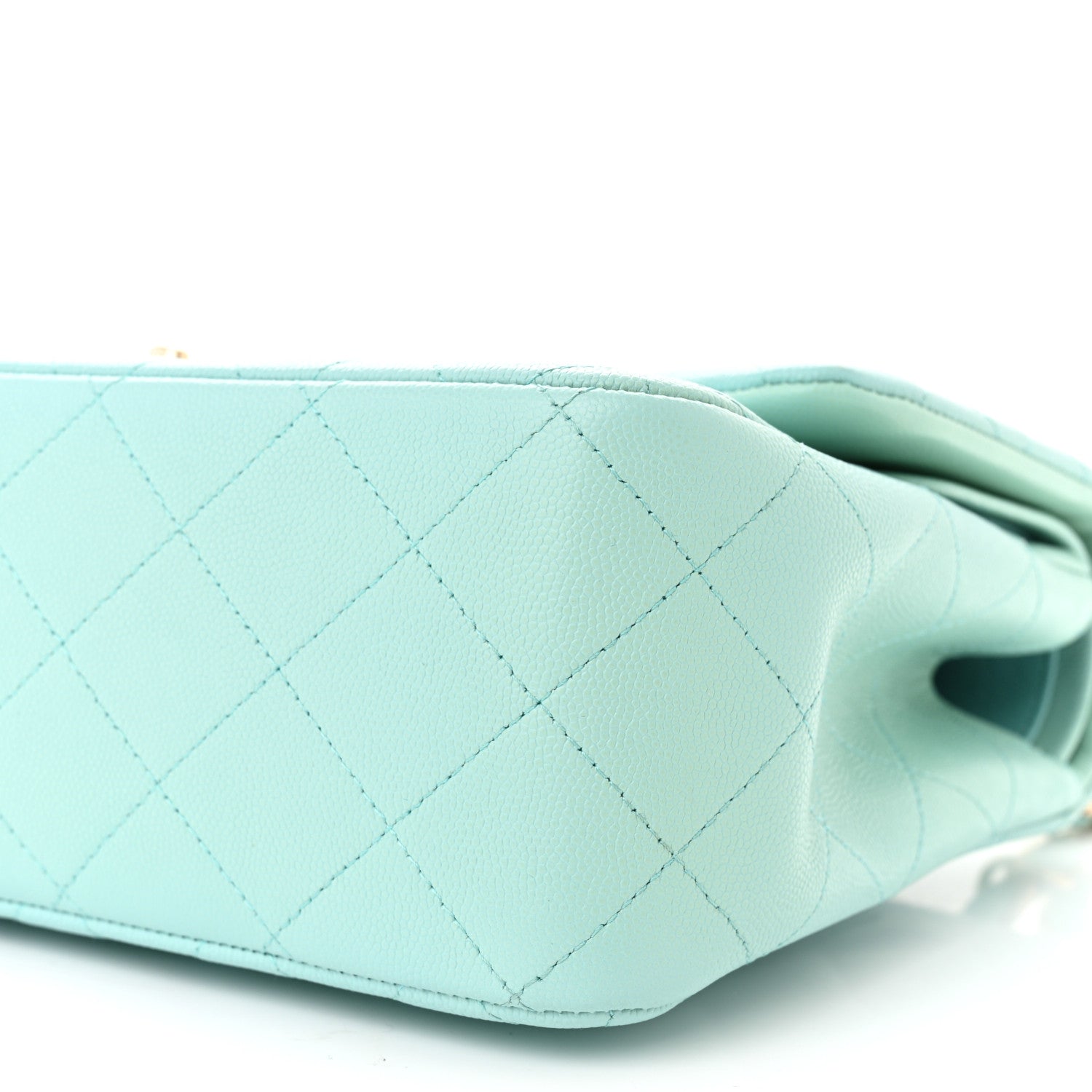 Chanel Caviar Quilted Jumbo Double Flap Light Blue 9 of 13