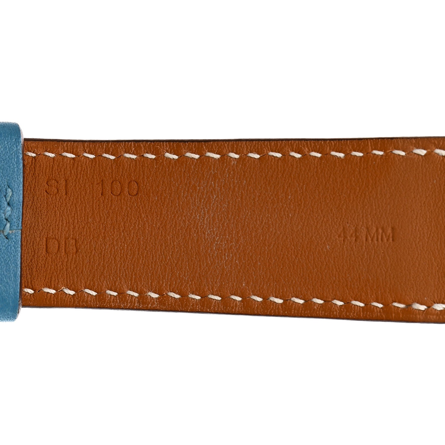 Hermes Swift 44mm Apple Watch Single Tour Bleu Lin Craie Bleu Du Nord 3 of 5