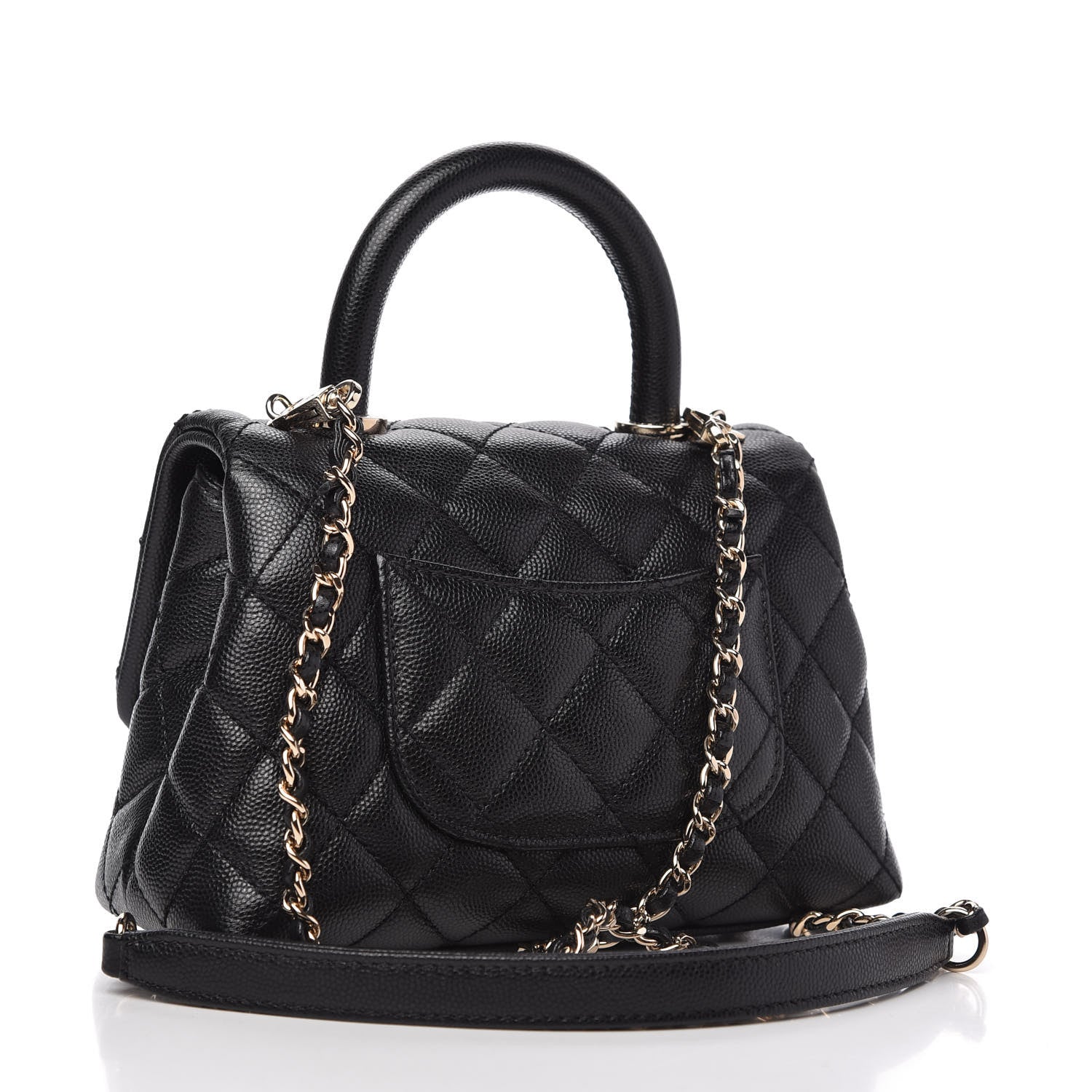 Chanel Caviar Quilted Extra Mini Coco Handle Flap Black 3 of 11