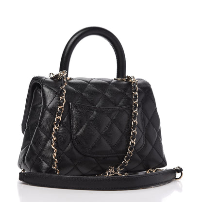 Chanel Caviar Quilted Extra Mini Coco Handle Flap Black 3 of 11