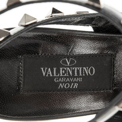 Valentino Garavani Nappa Rockstud Ankle Strap Pumps 37 Black 7 of 8