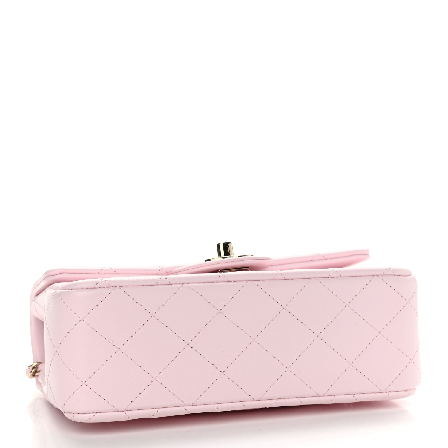 Chanel Lambskin Quilted Mini Top Handle Rectangular Flap Light Pink 4 of 11