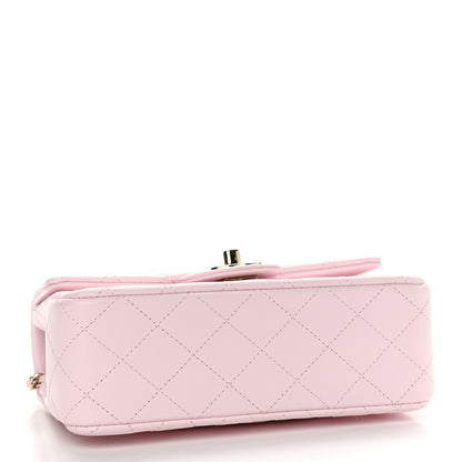 Chanel Lambskin Quilted Mini Top Handle Rectangular Flap Light Pink 4 of 11