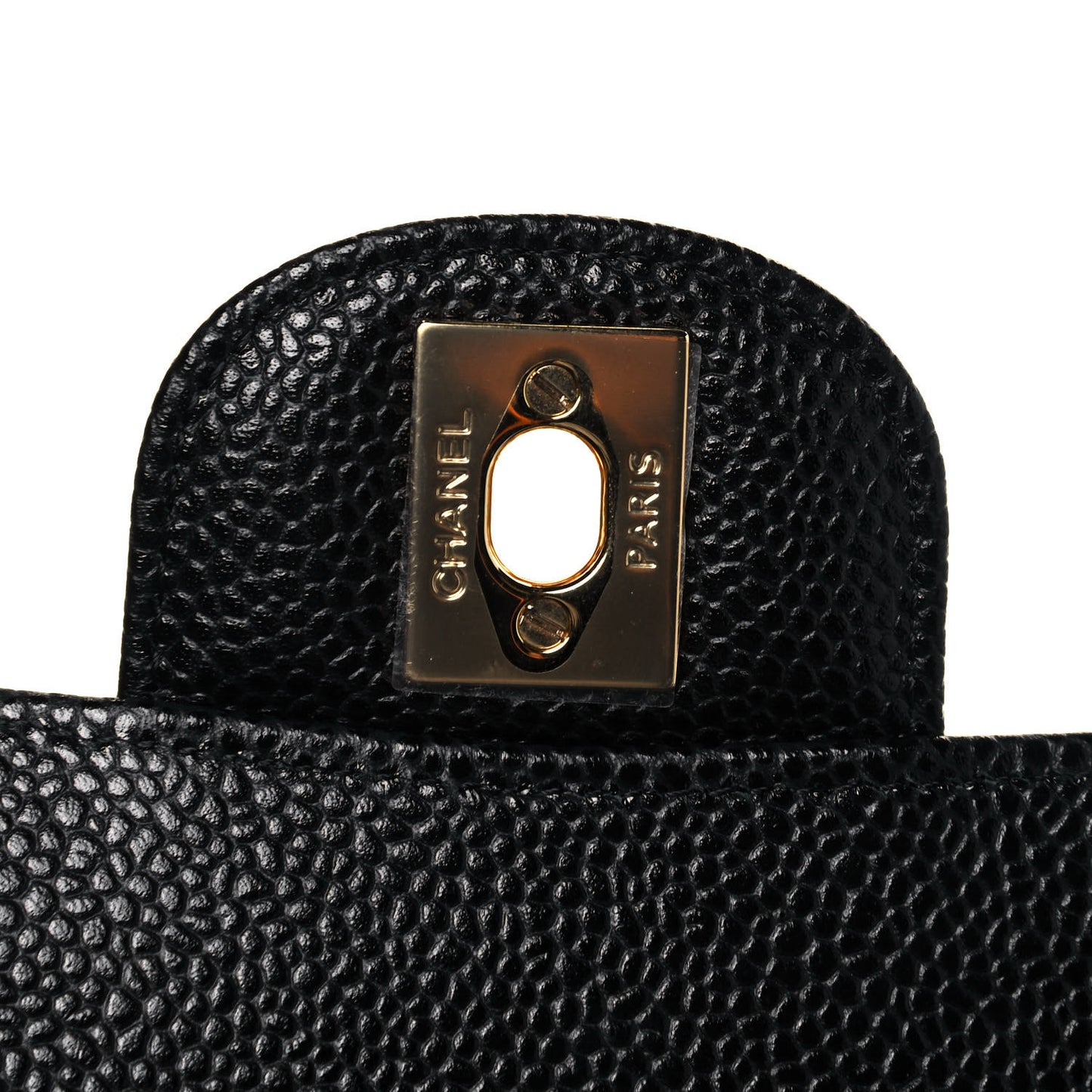 Caviar Quilted Small Double Flap Black