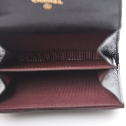 Chanel Caviar Quilted Flap Card Holder Wallet Black 4 of 8