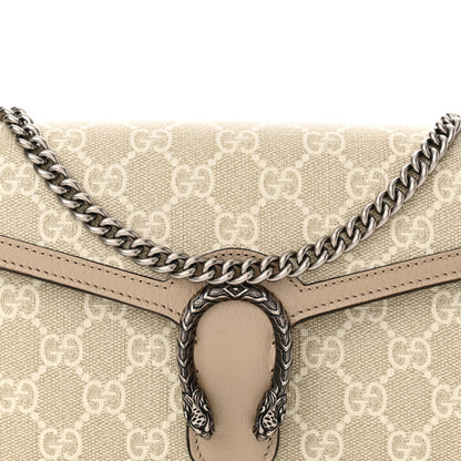 Gucci GG Supreme Monogram Textured Dollar Calfskin Mini Dionysus Chain Wallet Beige Mystic White Oatmeal 8 of 10