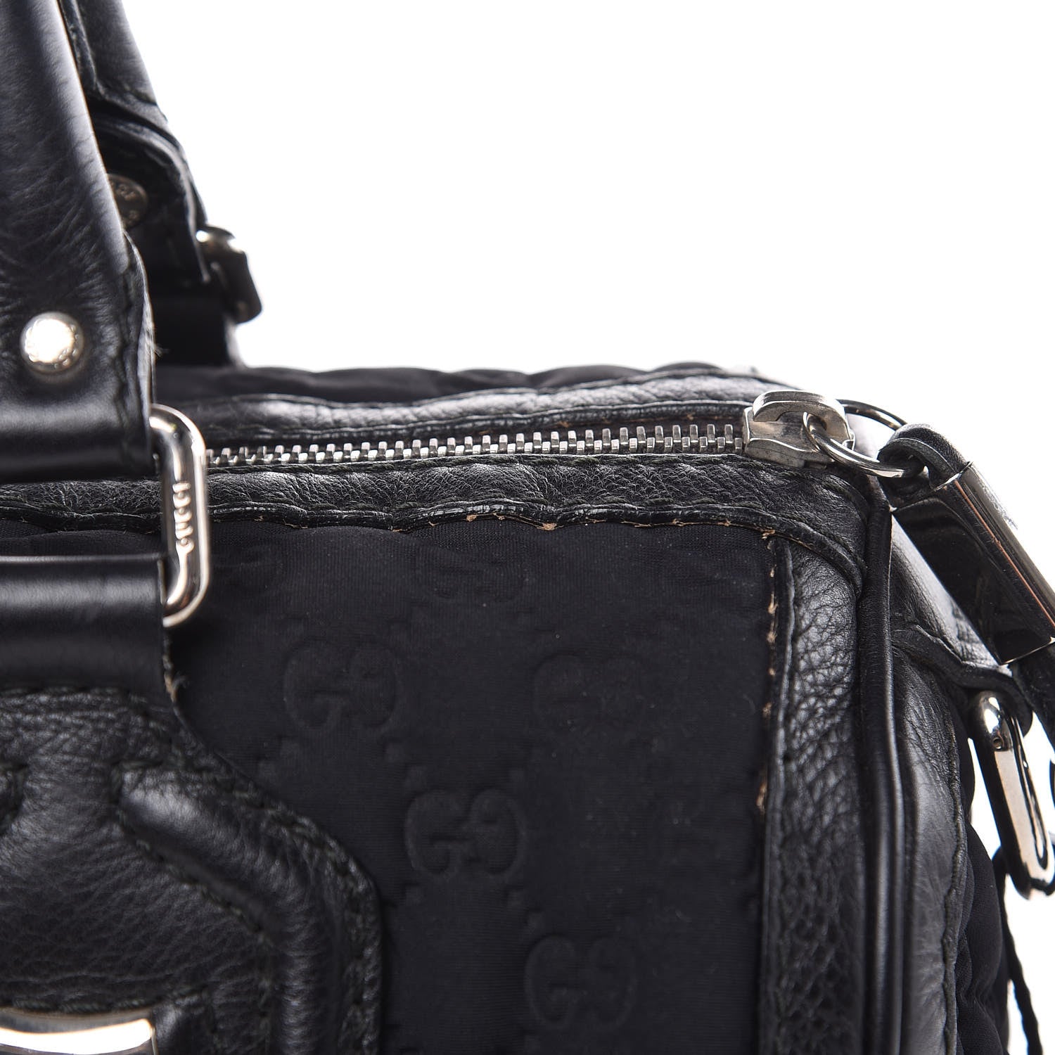 Gucci Guccissima Neoprene Medium Techno Tag Boston Black 13 of 14