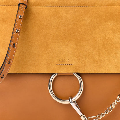 Chloe Suede Calfskin Medium Faye Shoulder Bag Mustard Brown 10 of 10