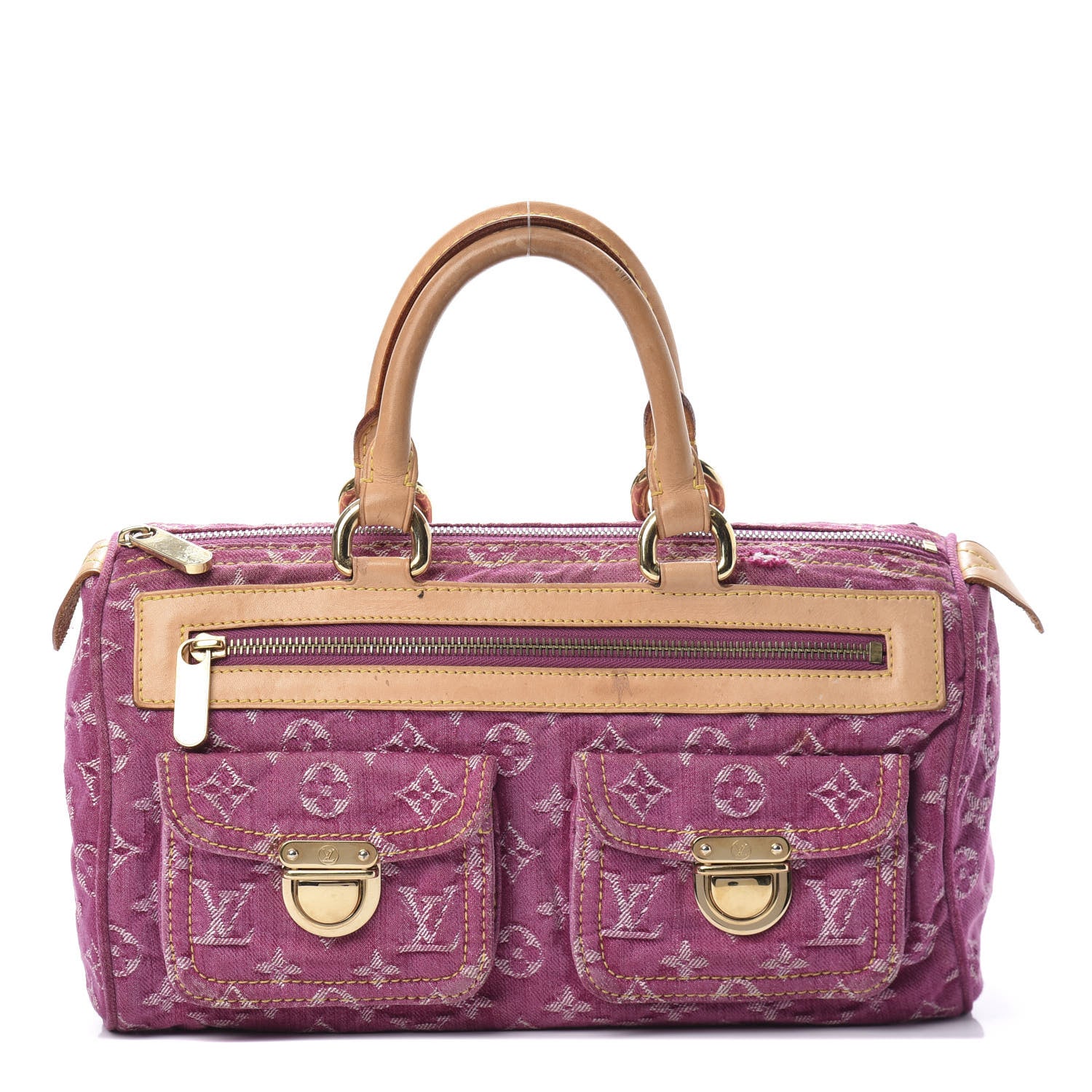 Louis Vuitton Monogram Denim Neo Speedy Fuchsia 1 of 21
