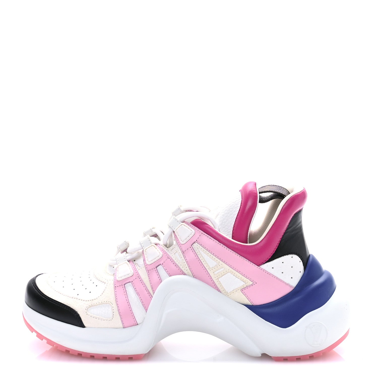 Louis Vuitton Calfskin Technical Nylon LV Archlight Sneakers 40 White Pink Blue 1 of 8
