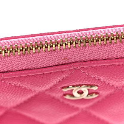 Chanel Caviar Quilted Small Cosmetic Case Pink 8 of 9