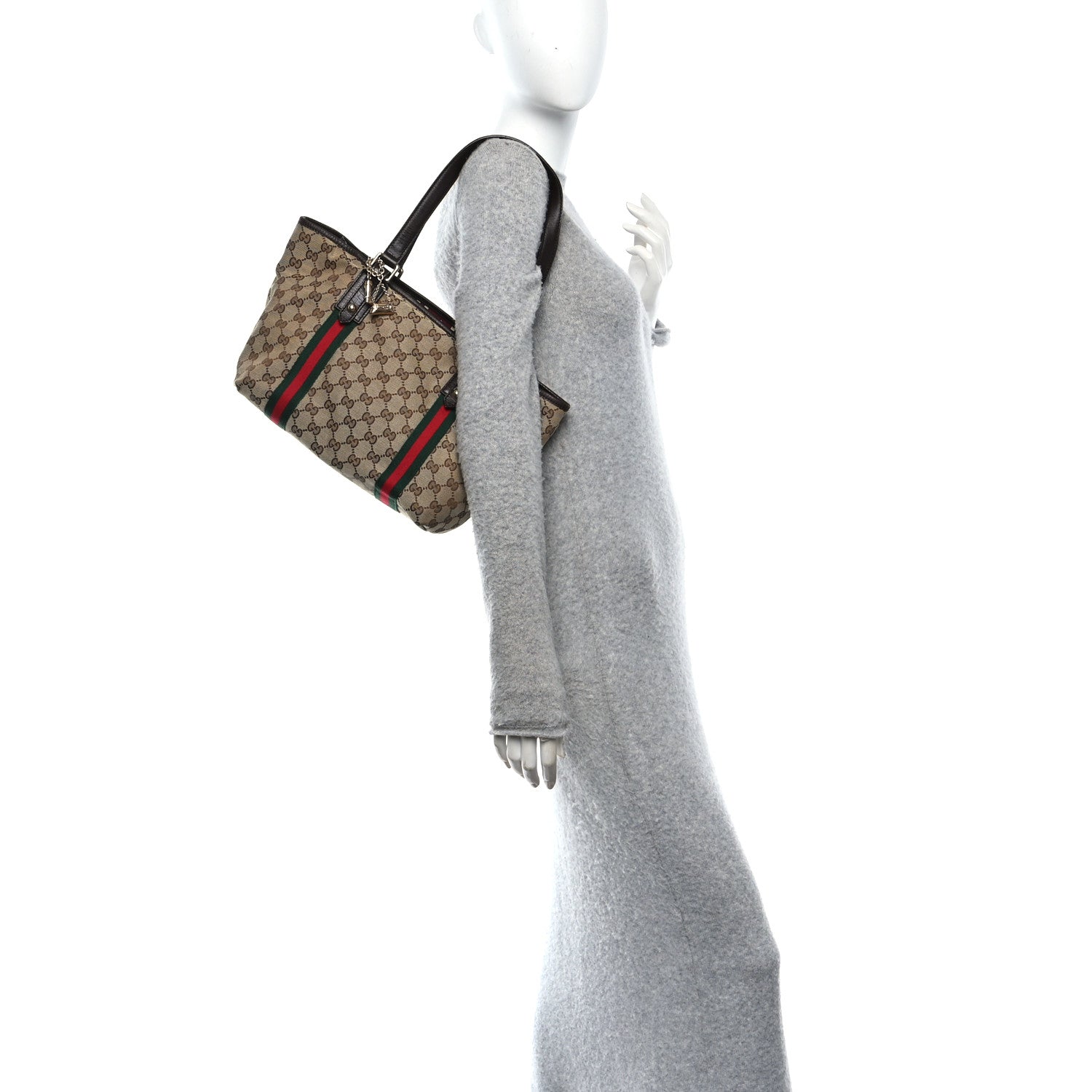 Gucci Monogram Medium Jolicoeur Tote Dark Brown 2 of 10