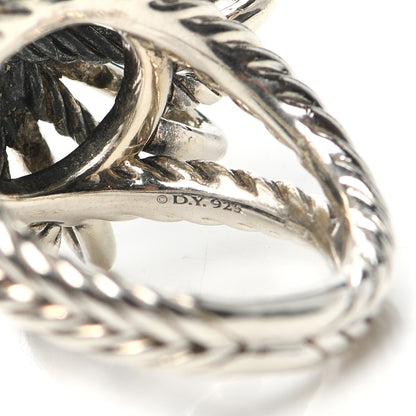 David Yurman Sterling Silver Diamond 25mm Starburst Ring 51 5.75 5 of 5