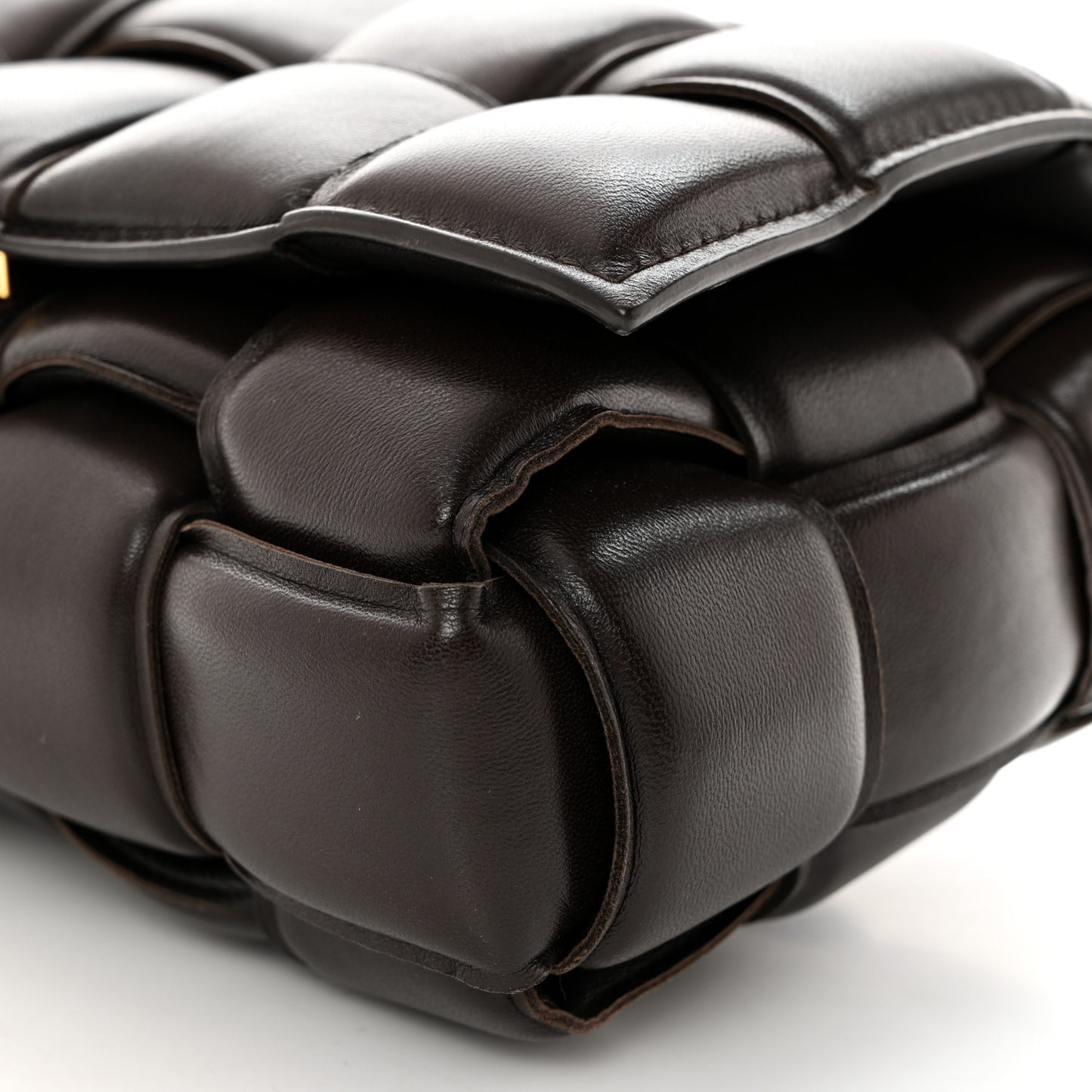 Nappa Maxi Intreccio Padded Cassette Crossbody Bag Fondant