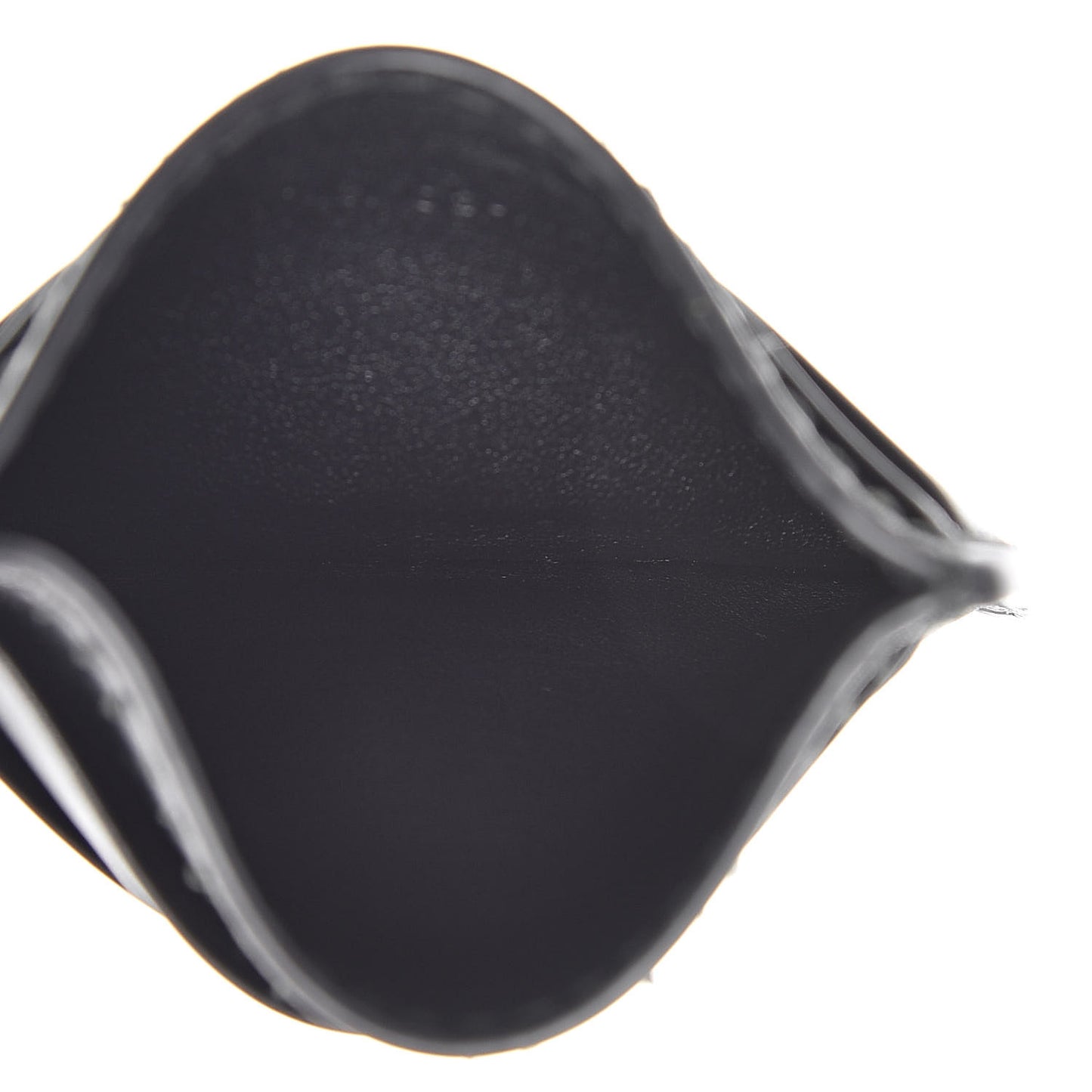 Calfskin D-Fence Card Holder Black