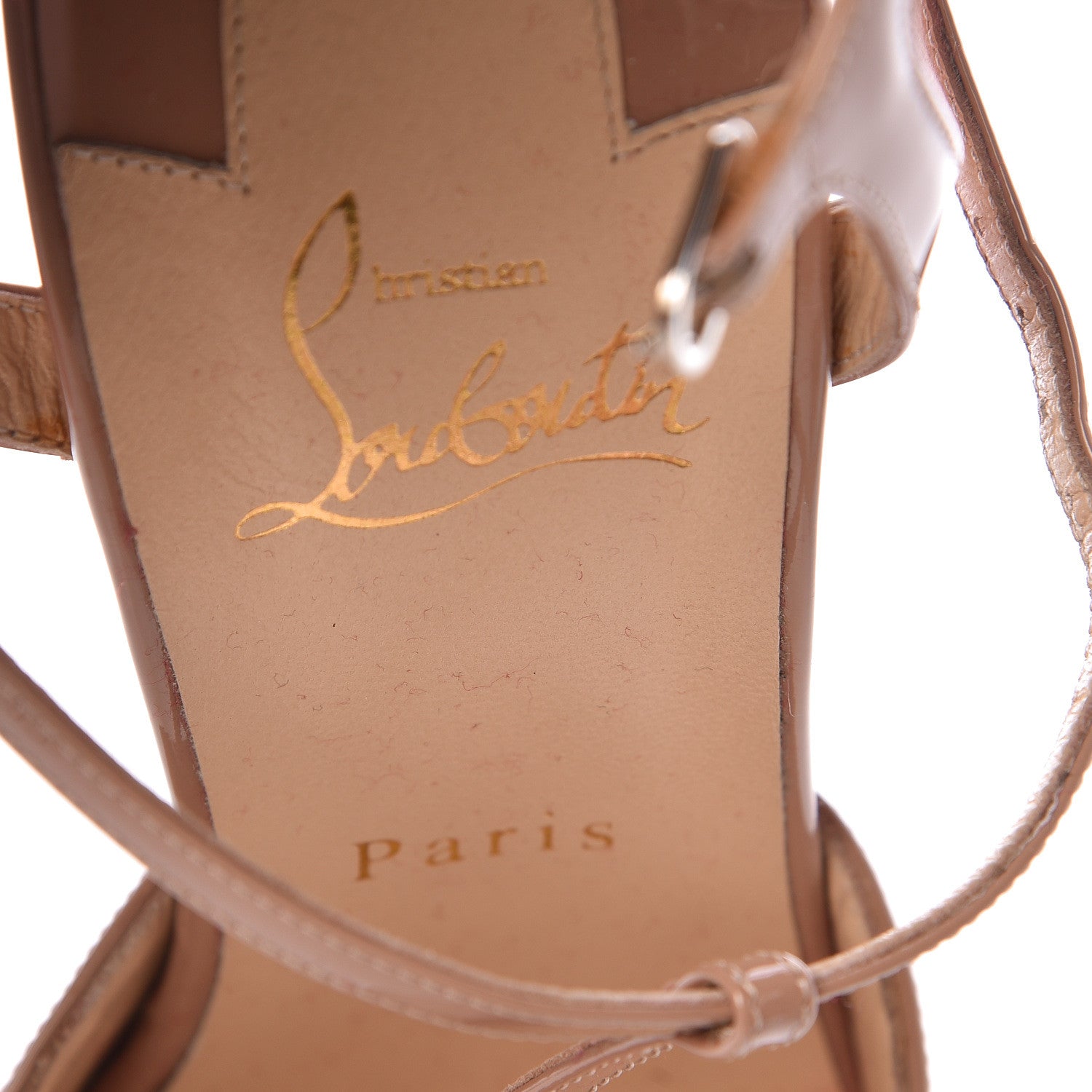 Christian Louboutin Patent Me Pam 100 Pumps 38.5 Nude 7 of 10