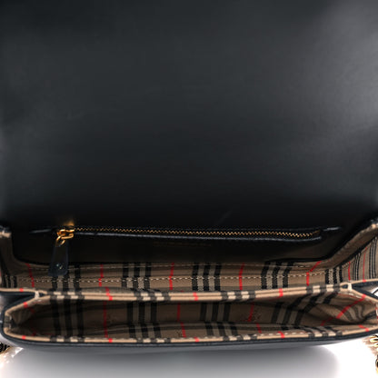 Burberry Soft Calfskin Link Flap Crossbody Black 5 of 12
