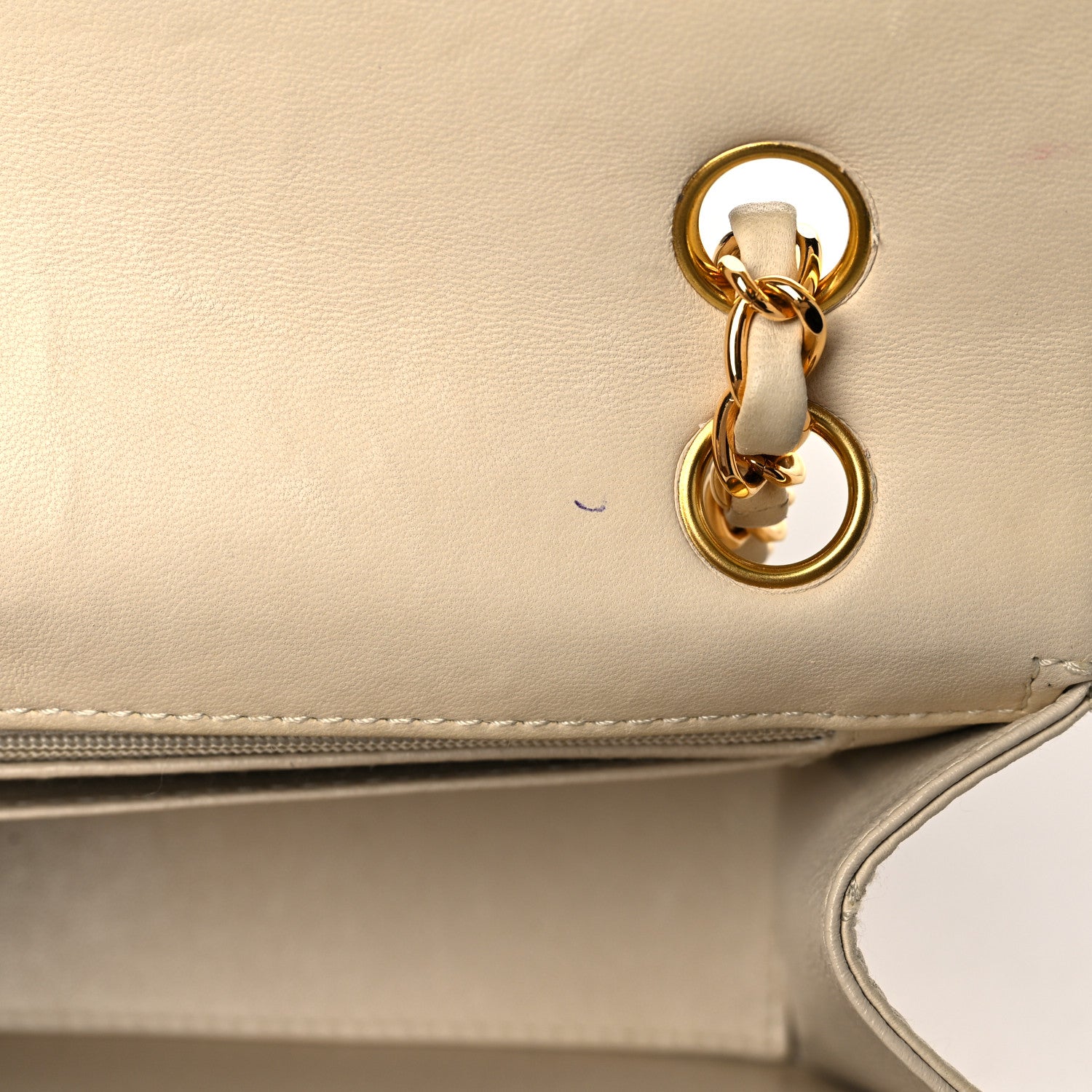 Chanel Lambskin Quilted Small Single Flap White 14 of 16