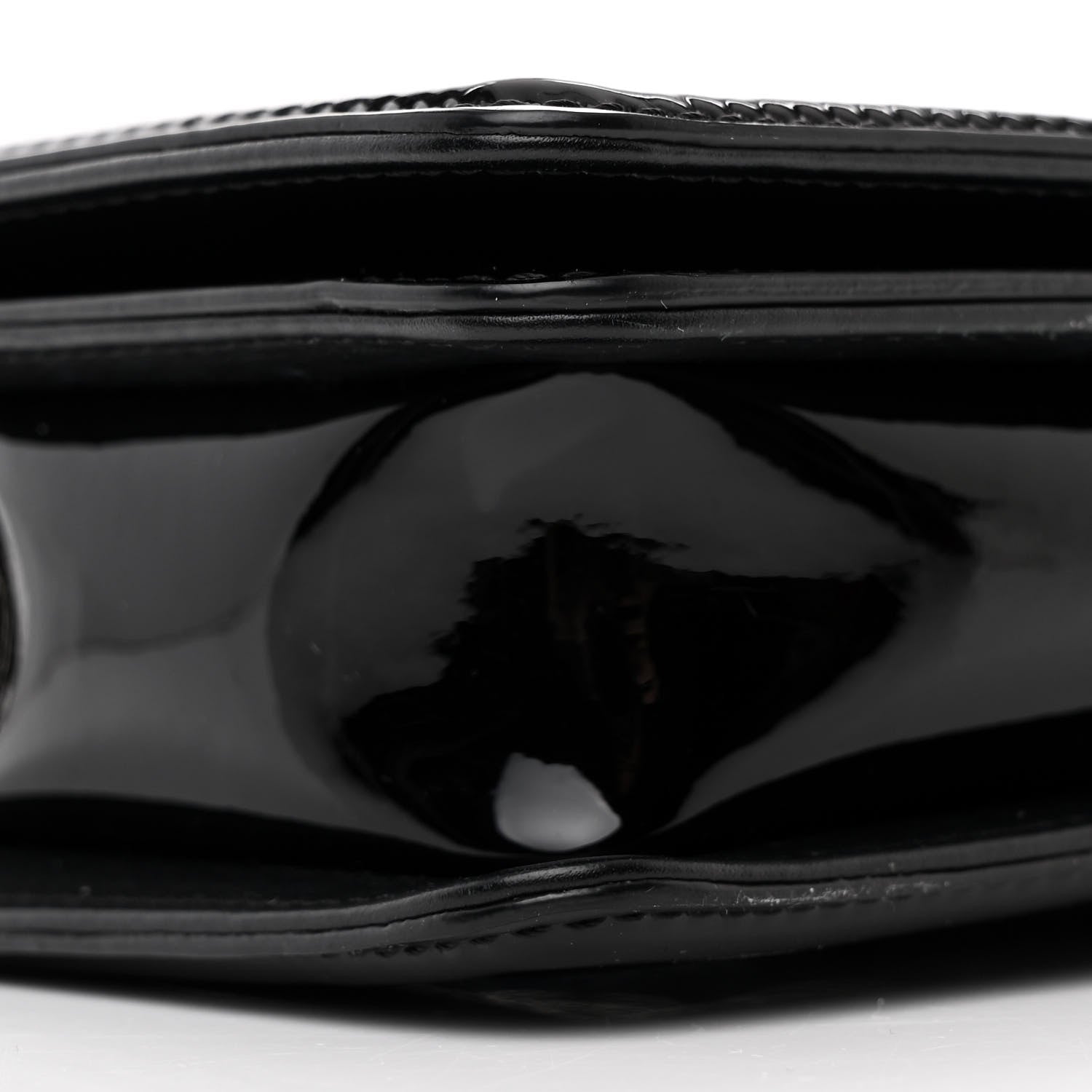 Chanel Patent Calfskin Quilted Boy Clutch With Removable Chain Black 9 of 10