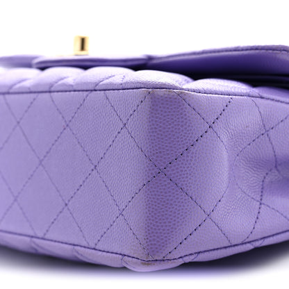 Chanel Caviar Quilted Small Double Flap Purple 10 of 13