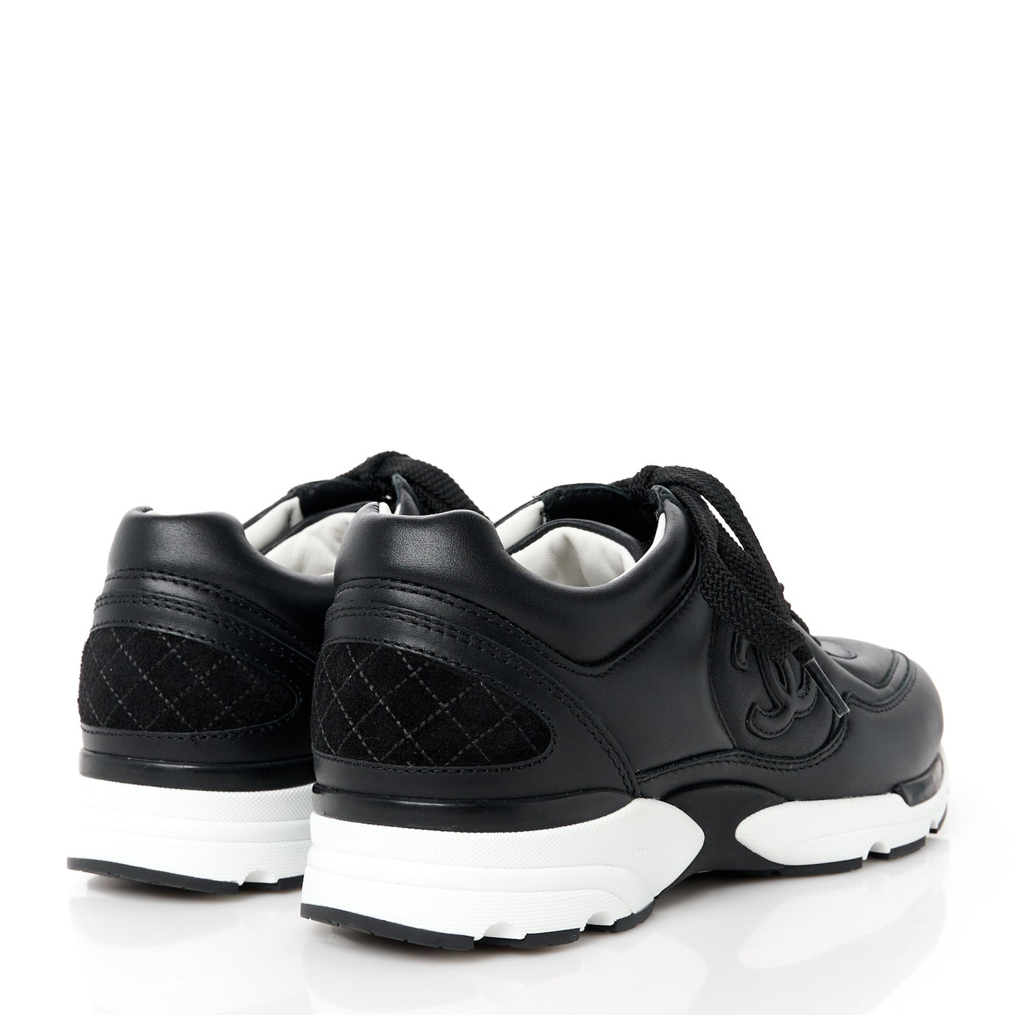 Calfskin CC Sneakers 35 Black