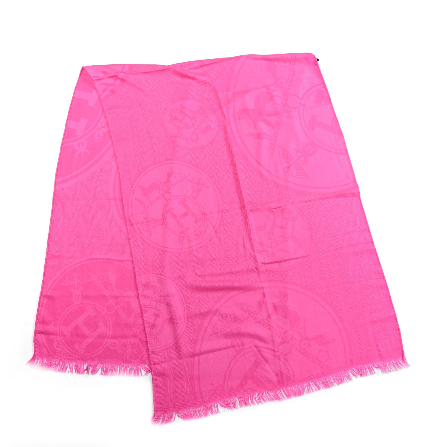 Hermes Cashmere Silk New Libris Stole Rose Indien 2 of 3