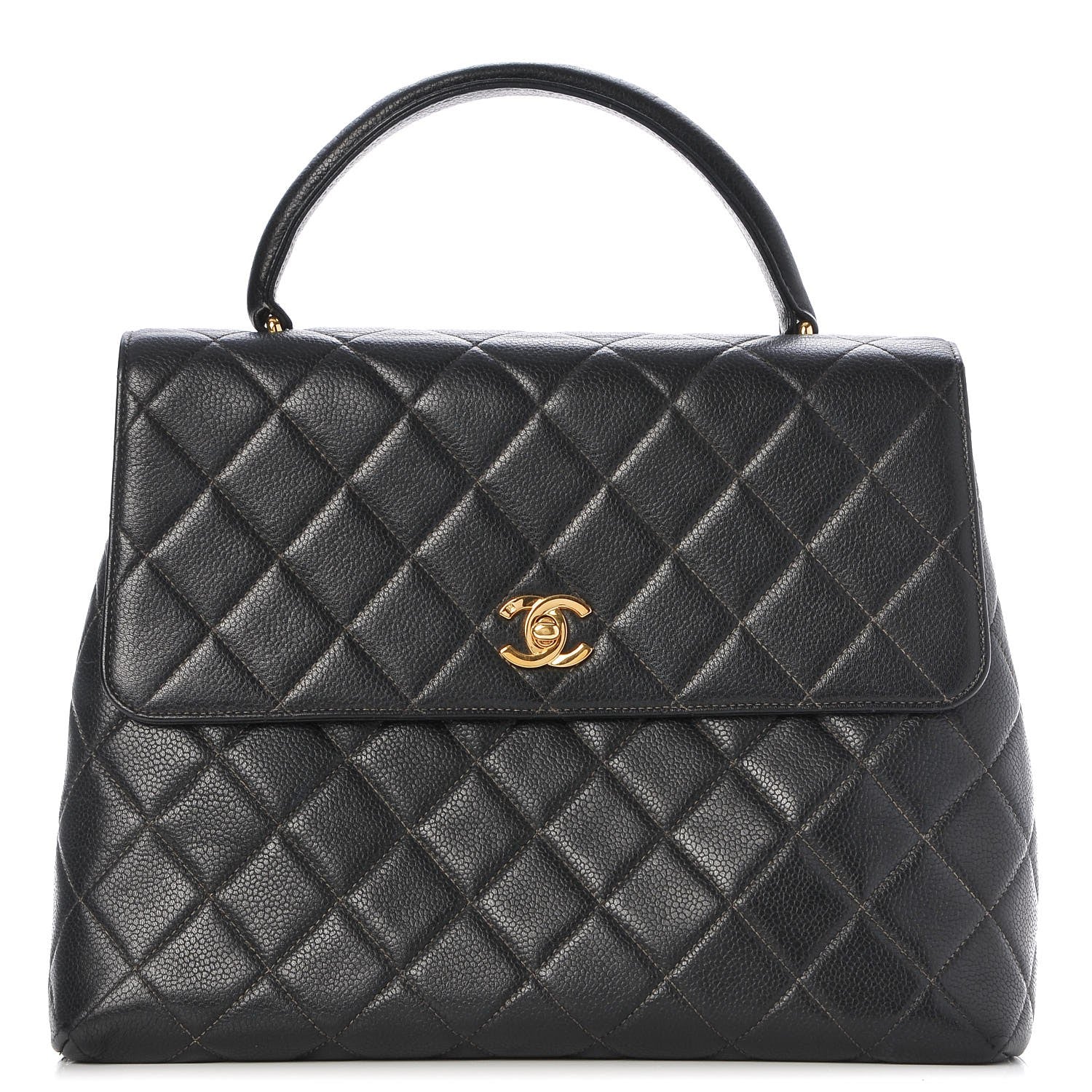 Chanel Caviar Quilted Jumbo Kelly Flap Black 1 of 12