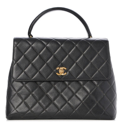 Chanel Caviar Quilted Jumbo Kelly Flap Black 1 of 12