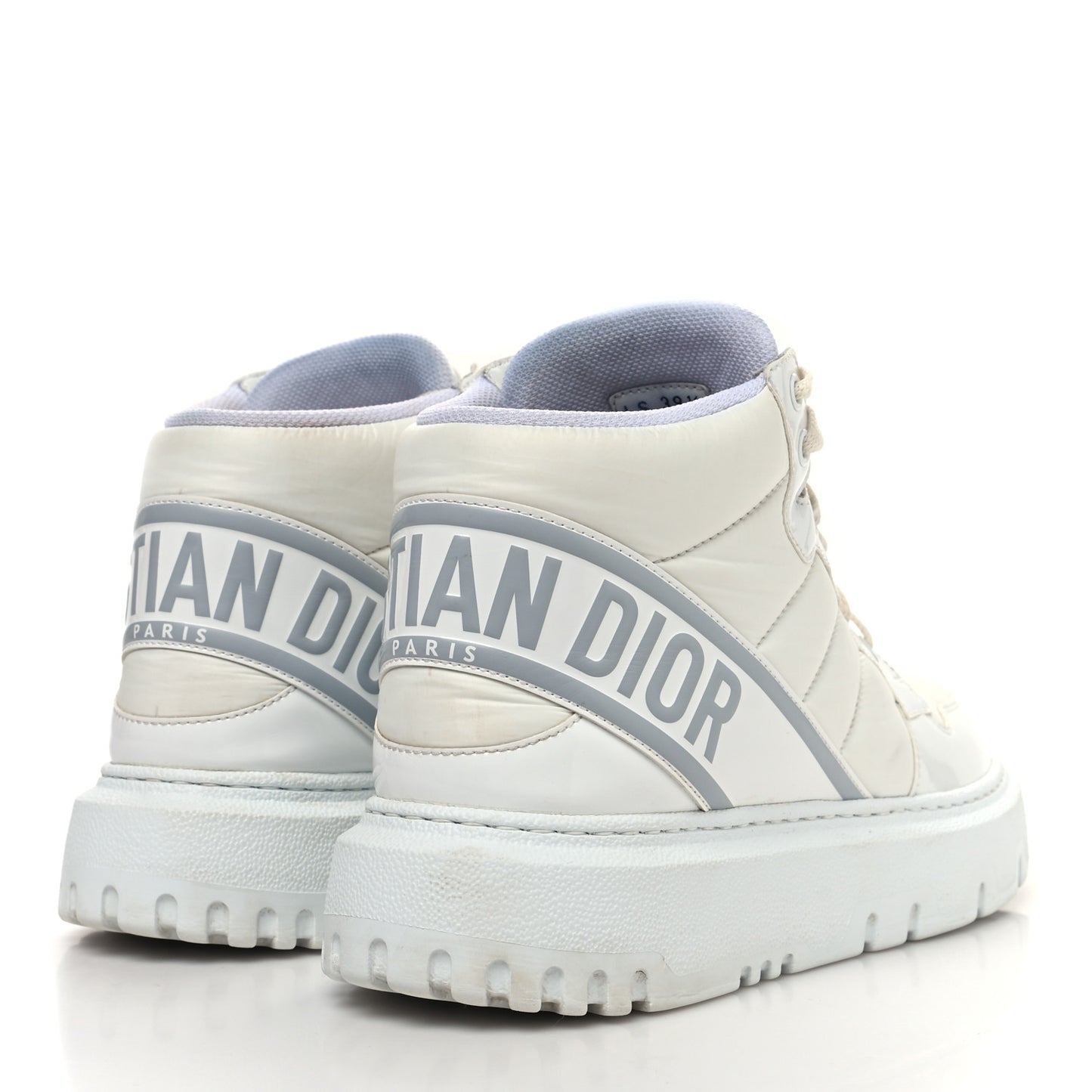 Nylon Fabric Womens D-Player High Top Sneakers 39.5 White