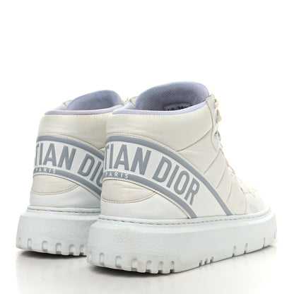 Christian Dior Nylon Fabric Womens D-Player High Top Sneakers 39.5 White 4 of 10