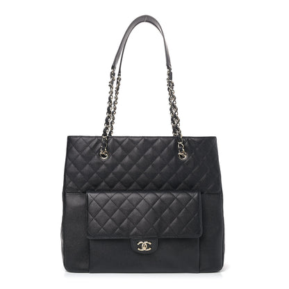 Chanel Caviar Quilted Large Flap Shopping Tote Black 1 of 7