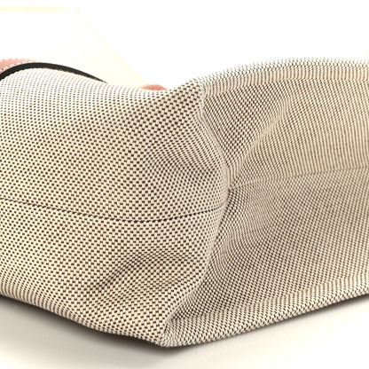 Chloe Cotton Calfskin Large Woody Ribbon Tote White Brown 8 of 8