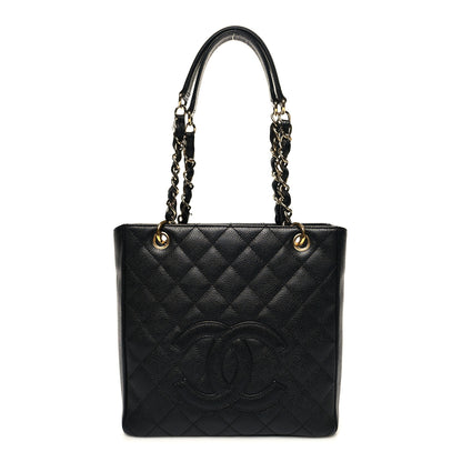Chanel Caviar Quilted Petit Shopping Tote PST Black 1 of 11